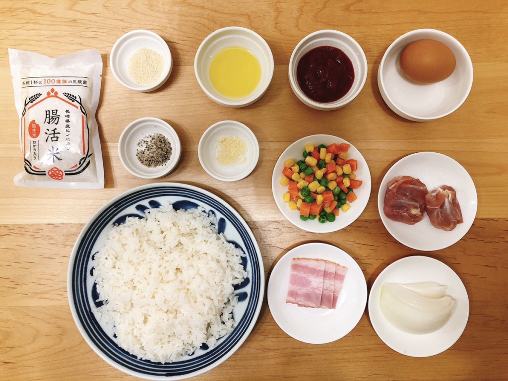 管理栄養士の明日の混ぜ込み朝ごはん チキンライス風混ぜ込み 出島トンボロ